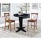 International Concepts 36 in. Solid Wood Round Top Dining Table with 2 Counter Height Stools in Black/Distressed Oak K46-30RT-23-S4261322 - alternate 2